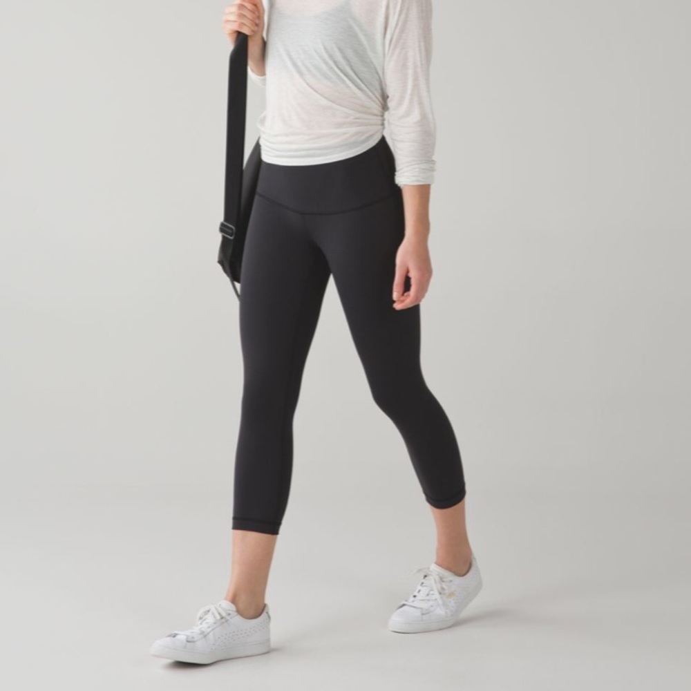 Lululemon Wunder Under Hi Rise Crop Leggings Black